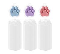 Katnetoly Stampi per Fusione della A Forma di di Gatto, Contenitori Trasparenti Vuoti A Forma di Cubo per Fusa di Stoppini per Candele Profumate.