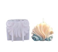 Katnetoly Stampo in Silicone per Candela A Forma di Conchiglia 3D, Torta A Conchiglia A Strisce, Torta al Cioccolato, Stampo in Silicone, per Sapone, Stampo per Conchiglia A d'Acqua, Durevole, C