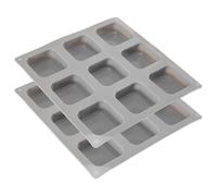 Katnetoly Stampo per Sapone nel Silicone da 2 Confezioni Stampo per Sapone Quadrato Un 9 cavità Stampo nel Silicone Fatto Un Mano DIY per La Fabbricazione di Sapone