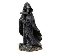 Katnetoly Statuetta Scheletro Evils Grim Reaper Halloween Home Office Decor Statua in Resina Scultura Ornamento B