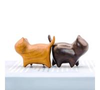 Katnetoly Statuine di Gatti in Legno Decorazioni in Stile Moderno Simpatici Ornamenti per Statue per Scrivania, Scrivania da Ufficio, Regali, Tavolino da caffè, Soggiorno