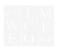 Katnetoly Stencil per Cartello di Benvenuto, Stencil con Lettere per Dipingere su Legno Cartello per Riutilizzabile e Decorazione Verticale per Porta D'Ingresso