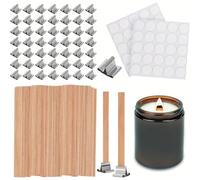 Katnetoly Stoppini in Legno per La Fabbricazione di Candele, per di Soia, di Cocco - Forniture per La Fabbricazione di Candele DIY per Principianti e Professionisti