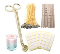 Katnetoly Stoppini per Candele in D, Dispositivo di Centratura per Stoppini in Legno, Rifinitore per Stoppini per Candele Dorate per La Realizzazione di Candele DIY