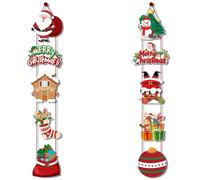 Katnetoly , Striscione da Appendere alla Porta, Distico di Babbo Natale, Decorazioni Natalizie per La Casa di Natale