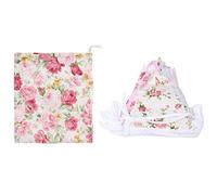 Katnetoly Striscioni nel Tessuto da 40 Piedi, Striscioni per Esterni da 42 Pezzi, Bandiera Un Triplo Angolo nel Cotone Vintage Floreale per La Festa di Compleanno nel Giardino