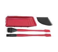 Katnetoly Strumenti per la Lavorazione del Legno In 4 Pezzi Vassoio per Colla per Legno In Silicone Morbido Multifunzionale Raschietto Piatto Sottile Antiscivolo Fai-Da-Te