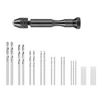Katnetoly Strumenti Rotanti Set di 36 Mini Bit per Trapano A Torsione 0,5-3,0 mm per Trapano A Mano per Punta A Pin Morsa per Trapano A Mano Set