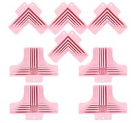 Katnetoly Strumento di Morsetto Ad Angolo Retto per Scatole In Truciolato - Guida Angolare 8 Pezzi per il Supporto Della Carta per Spessori di 1mm, 1.5mm, 2mm, 3mm Rosa