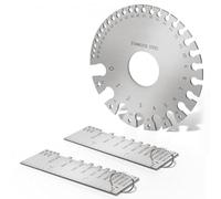 Katnetoly Strumento per Misurare Lo Spessore del Filo e Kit di Strumenti per Misurare Lo Spessore del Materiale di Saldatura In Acciaio Inossidabile - Doppia Scala