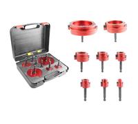 Katnetoly Strumento per Raccordi di Tubi 1/2", 3/4", 1", 1-1/4", 1-1/2", 2", 3", 4" Testa In Alluminio per Kit di Rifilatura Tubi In PVC (per Risparmio Raccordi In PVC) 8 Pezzi