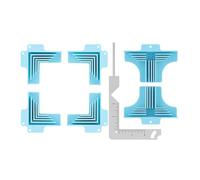 Katnetoly Strumento per Rilegatura In Metallo 5-In-1 con 7 Guide Angolari per Cartone per Scatole per la Creazione di Copertine per Libri Blu