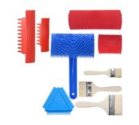 Katnetoly Strumento per Venature del Legno, 9 Pezzi di Pennelli A Rullo per Venature del Legno Finto, Strumenti per La Verniciatura Che Assomigliano A Strumenti di Pittura DIY In Legno