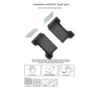 Katnetoly Supporto da Parete per Striscia di Alimentazione, Supporto da Parete per Tablet, Staffa Autoadesiva Foratura, Nero