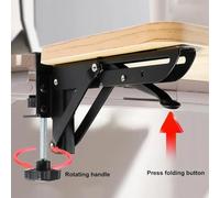 Katnetoly Supporto da Scrivania Pieghevole 2 Pezzi Supporto per Bordo Scrivania Regolabile Fori Organizer per Ufficio Domestico in Metallo Estensione per Scrivania del Computer