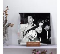 Katnetoly Supporto da Tavolo per Dischi in Vinile in Legno da 1 Pezzo, Espositore per Supporto per Copertina per Album