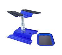 Katnetoly Supporto per Auto RC in Alluminio Supporto per Auto RC Stazione di per Riparazioni Rotazione A 360 Gradi Sollevamento Abbassamento con Vassoio A Vite per 1/10 1/8-4 SCX10 D90 Blu
