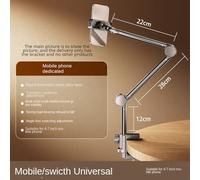 Katnetoly Supporto per Cellulare Pigro Supporto Universale per Cellulare Letto Braccio Meccanico A Tre Sezioni Base A Spirale A