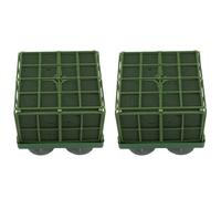 Katnetoly Supporto per Fiori a Gabbia in Schiuma di Fiori Quadrati da 2 Pezzi con Schiuma Floreale e Ventosa, per Centrotavola di Nozze Composizione Floreale