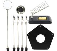 Katnetoly Supporto per PCB per Strumento di Saldatura di Terza Mano con Supporto per Saldatore, Bracci Metallici Flessibili con Base In Metallo per Saldatura