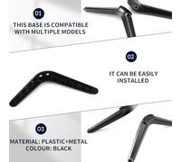 Katnetoly Supporto TV Universale, Sostituzione Base Supporto TV da Tavolo, Piedini Piedistallo Base TV Gambe di Montaggio Supporto TV 17mm-20mm Durevole