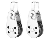 Katnetoly SUS316 Carico di Sollevamento Puleggia Blocco Ruote Puleggia Singola Puleggia Esterno Acciaio Puleggia 2 PZ