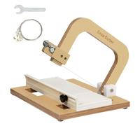 Katnetoly Tagliasapone di Precisione In Legno, Strumento Regolabile In Filo di Acciaio Inossidabile per la Produzione Fatta A Mano di Pane, Candele e Formaggio