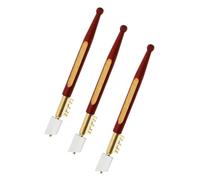 Katnetoly Tagliavetro con Punta Diamantata, Set di 3 Tagliavetro, Utensile Professionale per il Taglio del Vetro con Manico In Legno per Vetro, Piastrelle