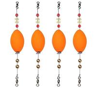 Katnetoly Tappi di Sughero per la Pesca d'Acqua in Acqua Salata Popper Galleggianti Scorfano Maculato Trota Sheepshead Flounder Facile Installazione Facile da Usare Arancione