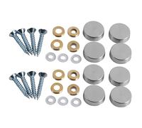 Katnetoly Tappo a Vite per Chiodi a Specchio in Acciaio Inossidabile da 16 Mm (8 Pezzi)