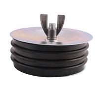 Katnetoly Tappo di Prova Meccanico da 4 Pollici, Tappo di Pulizia per Fognature con Vite Zincata e Dado Ad Alette Adatto per la Maggior Parte Dei Lavandini per Tubi