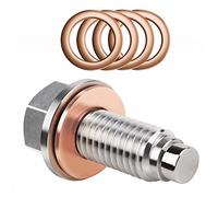 Katnetoly Tappo di Scarico 'Olio Magnetico M14X1.5 - Bullone in Acciaio Inossidabile con Magnete al Neodimio - con Rondella 5Coopers - Tappo 'Olio per Impieghi Gravosi