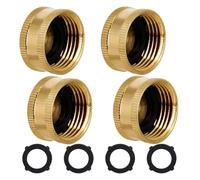 Katnetoly Tappo per Tubo da Giardino In da 3/4 Pollici con Rondelle, Confezione da 4