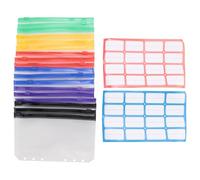 Katnetoly Tasche per Raccoglitori Budget A6 con Cerniera, Buste Trasparenti un 6 Fori con Buste per Contanti, Organizer per Coupon nel PVC con Fogli Sciolti