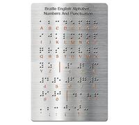 Katnetoly Tavola 'Alfabeto Braille, Strumento Didattico Braille per Bambini Non Vedenti, Strumento di Apprendimento Braille per Principianti Adulti.