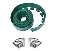 Katnetoly Tavola di Contenimento per Prato da Giardino, Bordo In Plastica, Striscia di Isolamento per Bordi Paesaggistici, Dotata di Chiodi di Fissaggio B