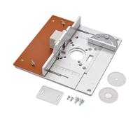 Katnetoly Tavolo per Fresatura In Alluminio Piastra di Inserimento Piastra Elettrica per Fresatura del Legno con Set Guida per Mitra Banco da per da Tavolo: Facile da Installare e Facile da