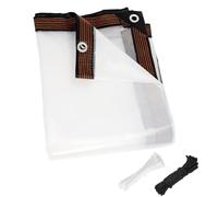 Katnetoly Teloni Impermeabili Trasparenti da 6,6x13 Piedi, Resistenti, per Esterni, da Giardino, Antipioggia, In Vinile Trasparente con Occhielli