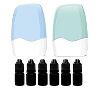 Katnetoly Timbro A Rullo di Protezione 'Identità Timbro Fotosensibile Confuso Timbro A Rullo Confidenziale da 2 Pacchi con Inchiostro da 6 Pacchi, Timbri A Rullo di Protezione 'Identità