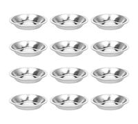 Katnetoly Tonificante Modello Vassoio Colorata in Acciaio Inossidabile da 12 Pezzi per Miscelare Colori, Olio, Pittura a Base D'Acqua 5 Cm