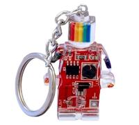 Katnetoly Tornario Elettronico del Rainbow Color Keychain Colorful Charm Decoration Red