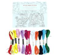 Katnetoly Trasferimenti per Ricamo Solubili in Acqua Cucito Ago Feltro Carta da Ricamo DIY Kit per Ricamo Solubile in Acqua Fatto A Mano