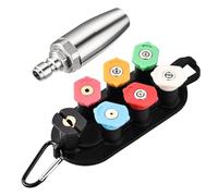 Katnetoly Ugello Turbo per Idropulitrice, Ugello Turbo Rotante da 4000 PSI, Connessione Rapida da 1/4 di Pollice, Punte per Ugelli A 7 e Supporto per Ugello