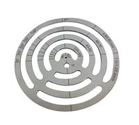 Katnetoly Utensili da Taglio in Pelle Righello da Taglio Angolare in Metallo Cerchi Concentrici Modello Punzone Ad Angolo Rotondo in Pelle