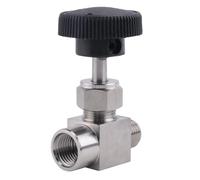 Katnetoly Valvola a Spillo Regolabile 1/4 Pollice Filettatura a Femmina Controllo di Flusso in Acciaio Inossidabile 304 Valvola a Spillo per