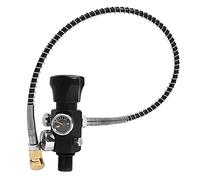 Katnetoly Valvola di Carica A Doppio Calibro del Serbatoio con Doppia Valvola A Molla con Tubo Flessibile Ad Alta Pressione da 50 cm