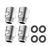 Katnetoly Valvola di Intercettazione da 4 Pezzi, Doccia con Limitatore di Flusso, Limitatore di Flusso G1/2, Valvola di Intercettazione per Bagno e Doccia