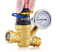 Katnetoly Valvola di Regolazione Della Pressione 'Acqua per, Riduttore di Pressione 'Acqua Regolabile con Manometro e Filtro Dello Schermo di Ingresso per