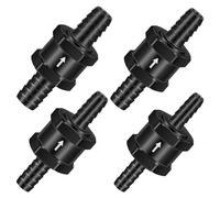 Katnetoly Valvola di Ritegno Unidirezionale In di Non Ritorno da 1/4 Pollici 5/16 Pollici 3/8 Pollici 1/2 Pollici Adatta per (4 Pezzi Neri)