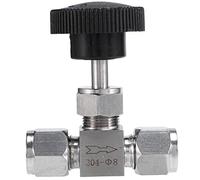 Katnetoly Valvola un Spillo Regolabile OD 8Mm Tubo nel Acciaio Inossidabile 304 Ad Alta Pressione un Prova di Acido Set di Carte Diritte